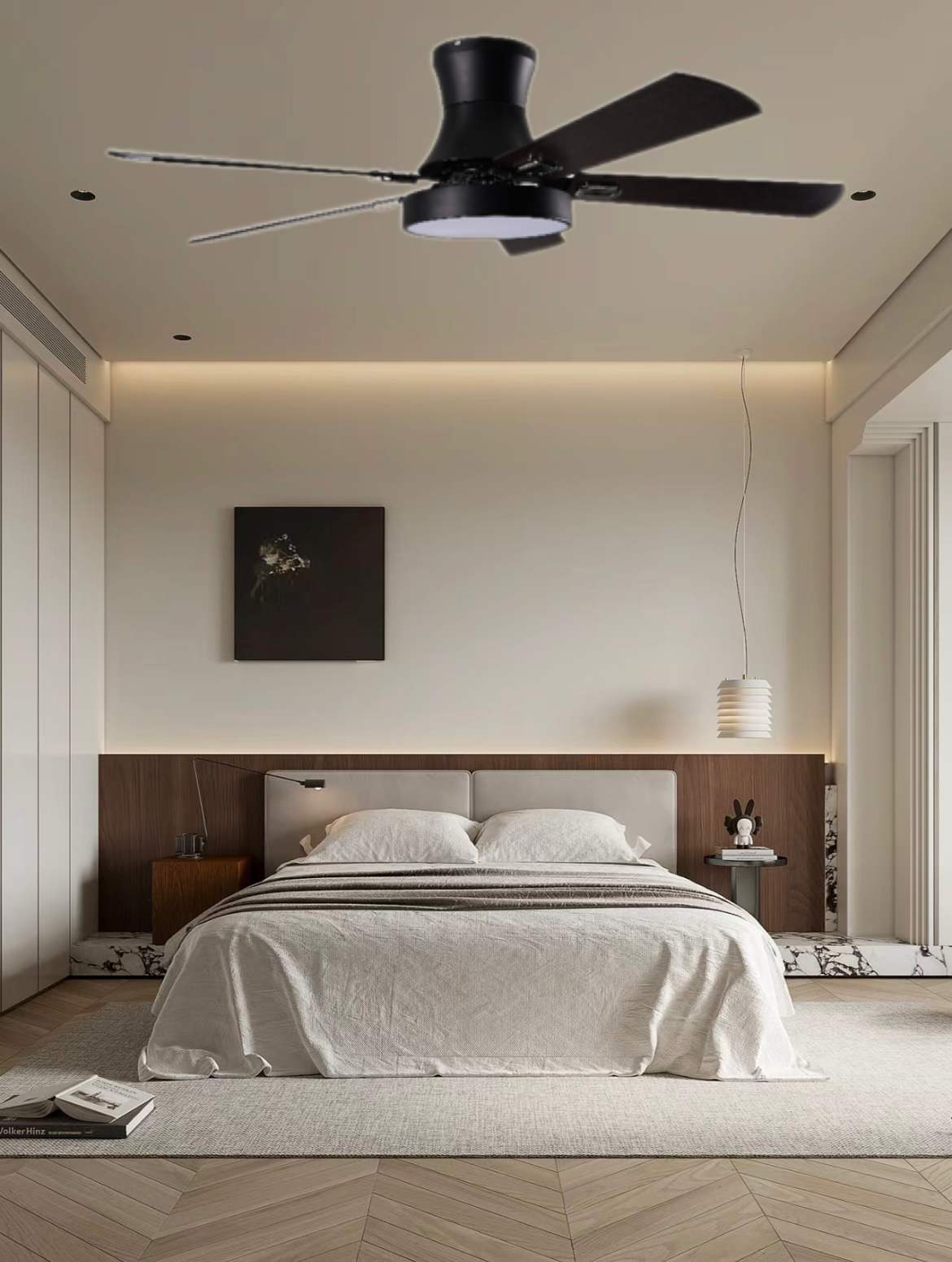 wall control ceiling fans with lights