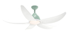 DRL52-5Y004 5ABSremote Contol DC Ceiling Fan with Dimmable Light Matt White.