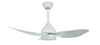 DRL36-3A401 3ABSremote Contol DC Ceiling Fan with Dimmable Light Matt White