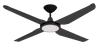 DRL52-4Y046 4ABS Remote Contol DC 220-240V Voltage Ceiling Fan for Dining Room Black