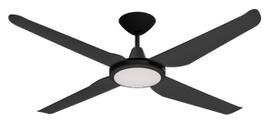 DRL52-4Y046 4ABS Remote Contol DC 220-240V Voltage Ceiling Fan for Dining Room Black