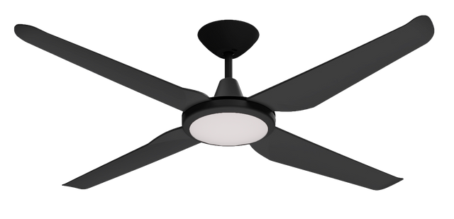 DRL52-4Y046 4ABS Remote Contol DC 220-240V Voltage Ceiling Fan for Dining Room Black