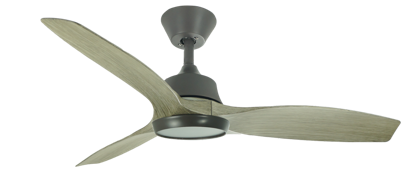 DRL42-3A456 3 Soild Wood Remote Contol DC Ceiling Fan with Dimmable LED Light for Living Room