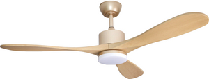 DRL52-3A708 3soild Wood Remote Contol DC Ceiling Fan with Dimmable Light Integrated Light G