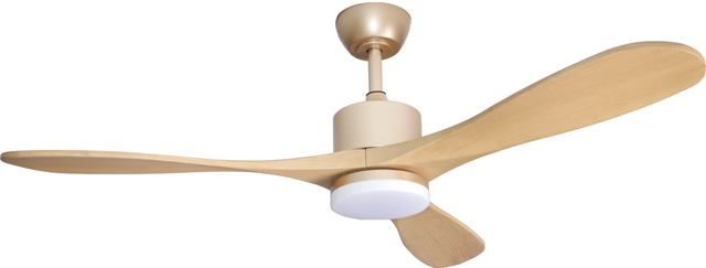 DRL52-3A708 3soild Wood Remote Contol DC Ceiling Fan with Dimmable Light Integrated Light G